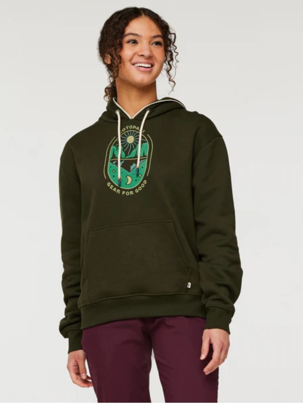 Cotopaxi Day & Night Hoodie Olive Green Outdoor Hiking Gorpcore Pullover Medium